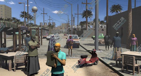 images/goods_img/20210312/3D model Town 1 with People and Cars/4.jpg